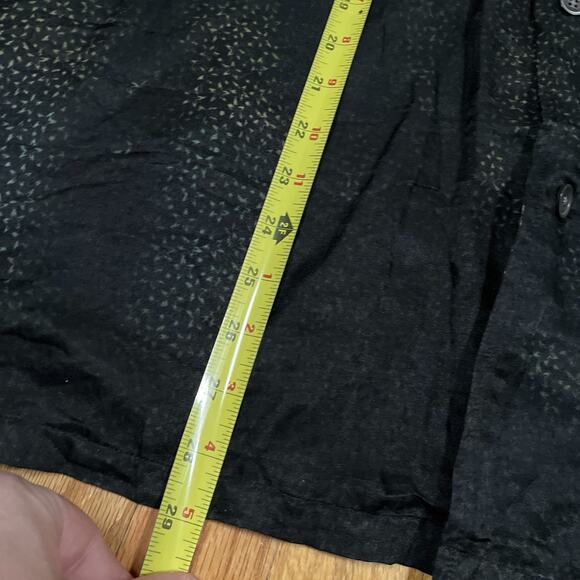 Our Legacy Box Shirt Short Sleeve Silk Blend Dark Flower Print Size 52 XL Floral - Picture 5 of 10